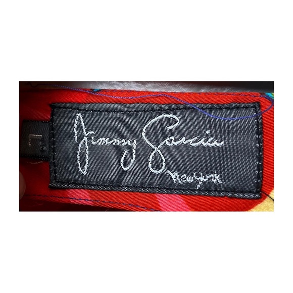 Jimmy Garcia Blouse 80s flowers Shoulder Pads Multicolor Long Sleeve Size Large. - Picture 3 of 5